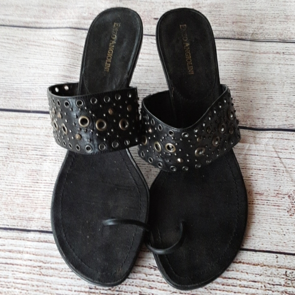 enzo angiolini kailee buckle strap kitten heel